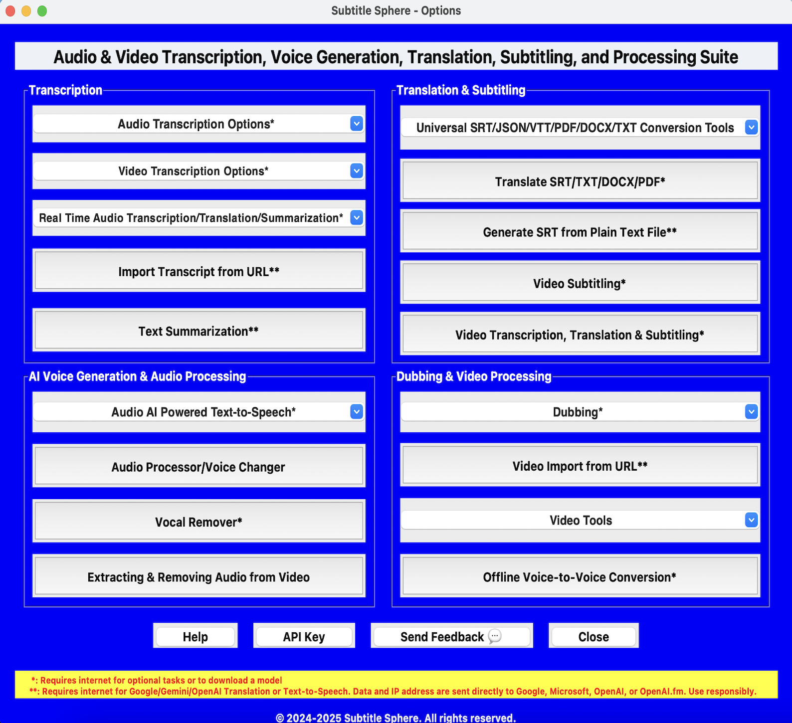 Options Image Showing Features